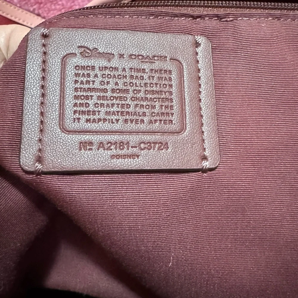 Disney Cinderella Coach Beige Tote Bag with Pink Accents - Picture 7 of 7